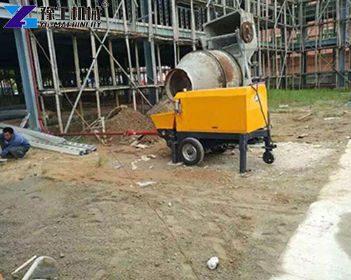 YG40 concrete pump trailer mounted with diesel engine