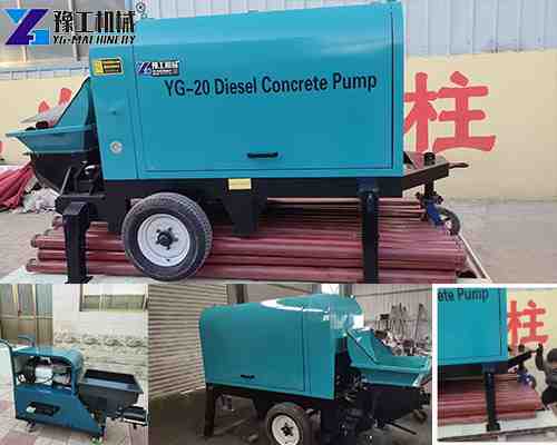 small concrete pump tailored colour