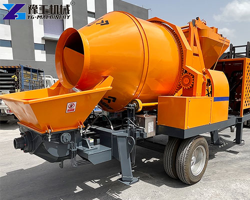 concrete mixer with pump machine
