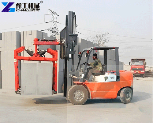 heavy duty diesel forklift in industrial warehouse