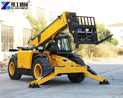 telehandler forklift on construction site