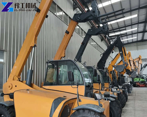 telescopic loader with boom extended