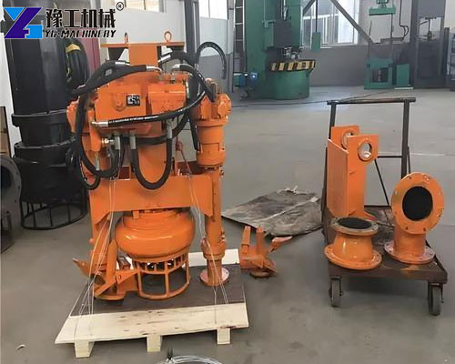 close up of excavator mounted slurry pump parts