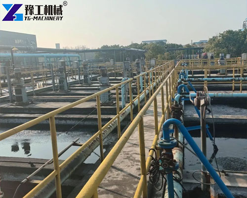 industrial tank cleaning robot removing heavy sludge