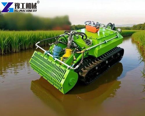 river dredging robot removing silt from river