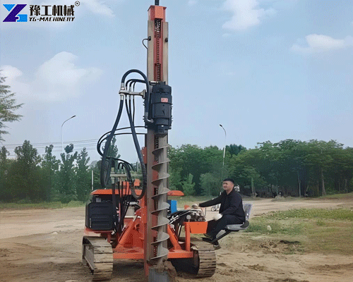 solar piling machine for solar panels