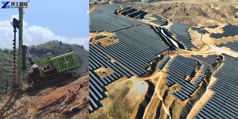 crawler solar pile driver mountain