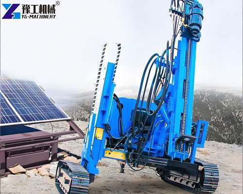 hillside solar piling machine