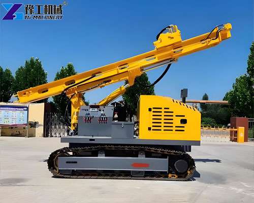 hydraulic pile driver for solar panel installation