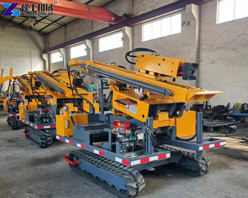 solar farm pile driving machine