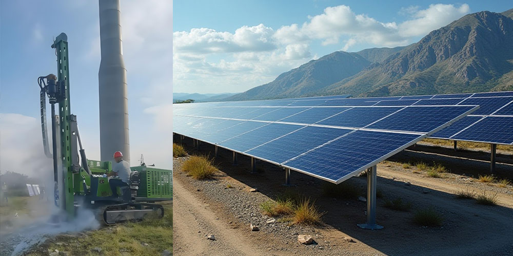 solar panel pile driver