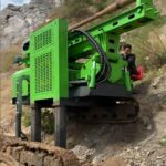 solar pile driver for slope