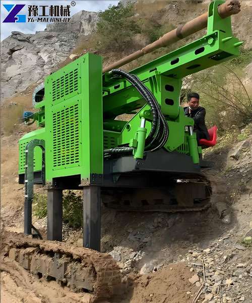 solar pile driver for slope