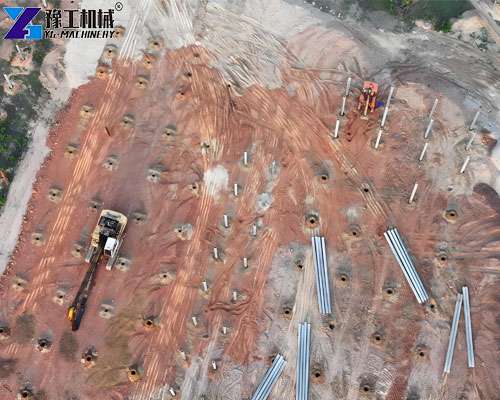 solar pile driving operation