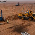 Solar Pile Driver for Desert Projects – Overcoming Challenges in Desert Solar Farm Construction solar pile driver with self loading concrete mixer