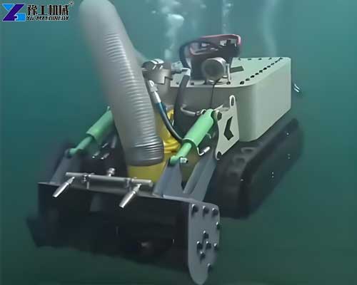 fish pond dredging robot removing organic sludge