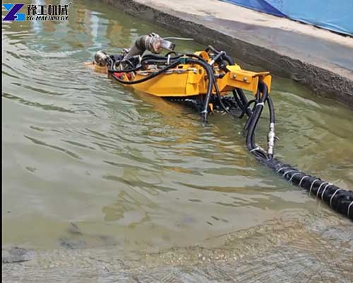 underwater aquaculture dredging robot cleaning pond sediment